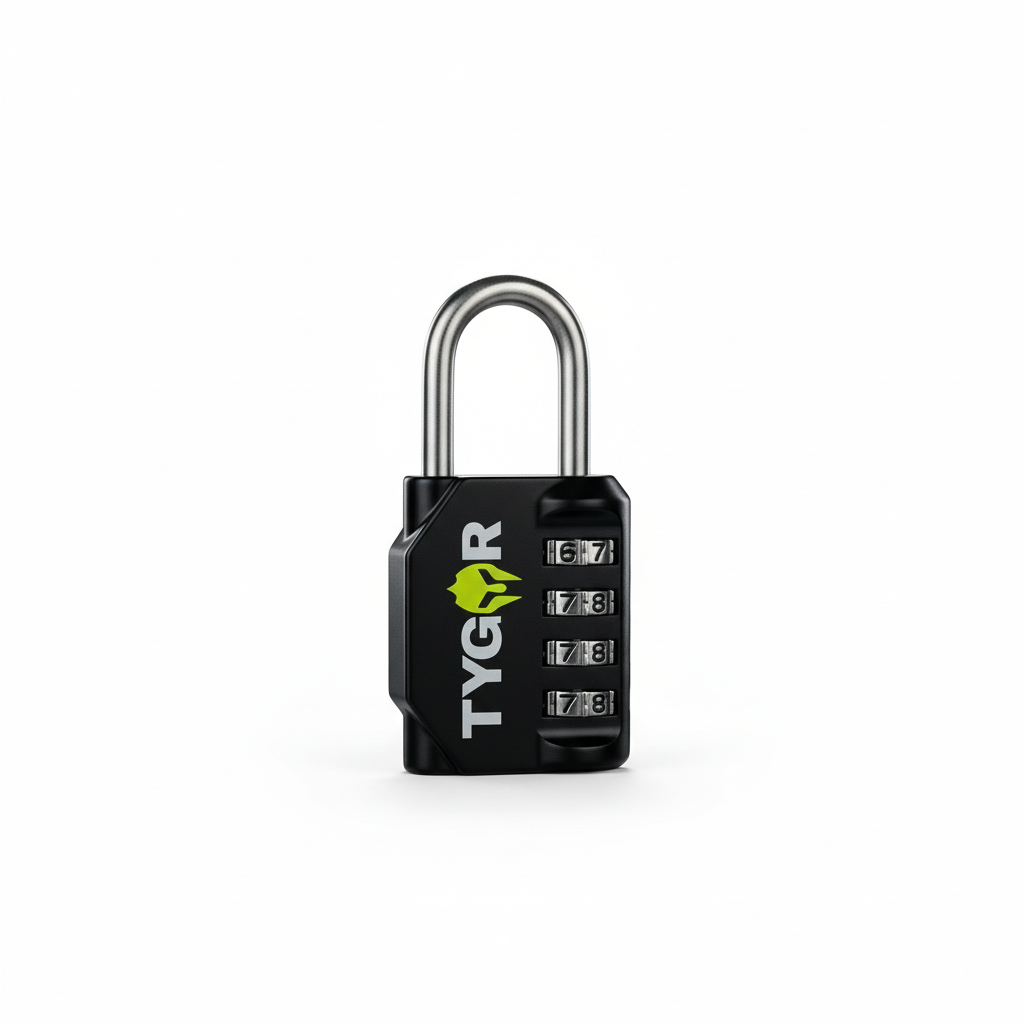TYGOR LOCK™ – Cadenas à Code 4 Chiffres | Sécurité Renforcée, Design Ultra-Robuste