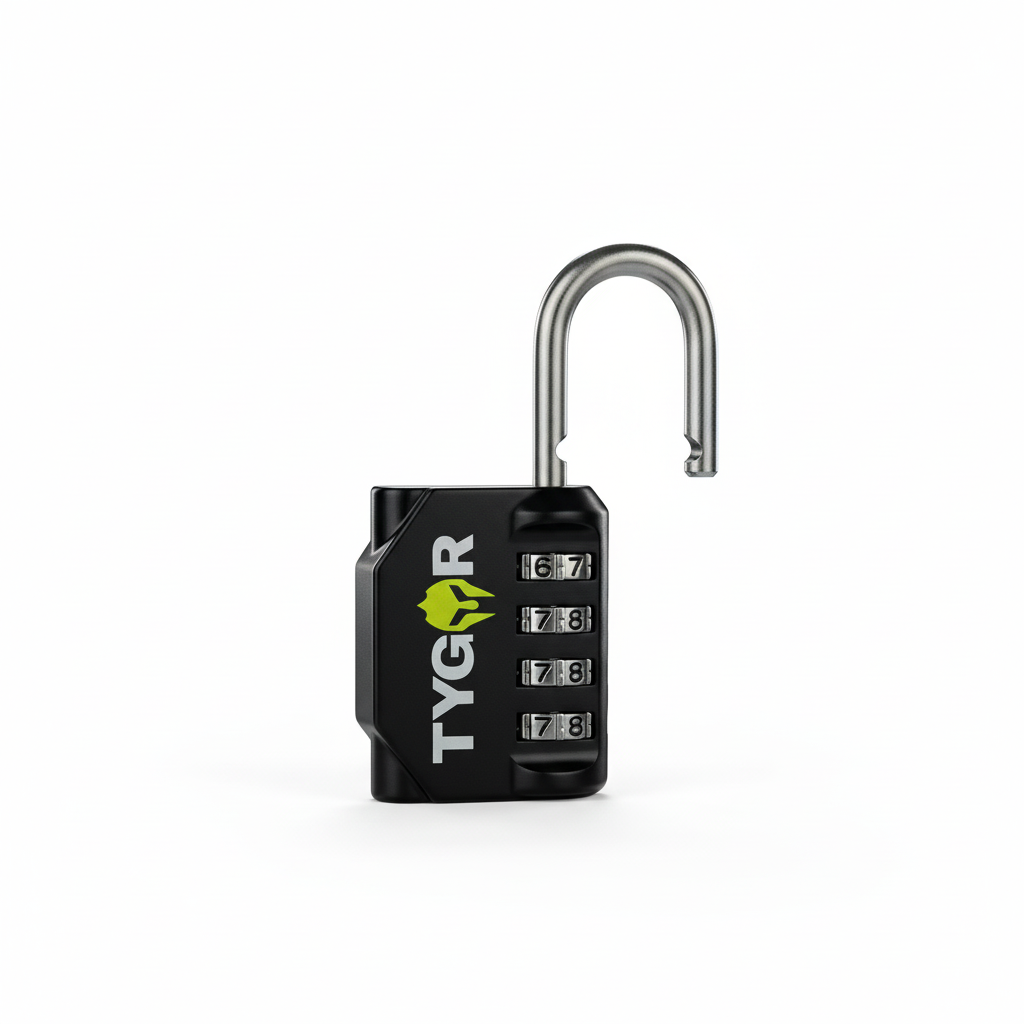TYGOR LOCK™ – Cadenas à Code 4 Chiffres | Sécurité Renforcée, Design Ultra-Robuste